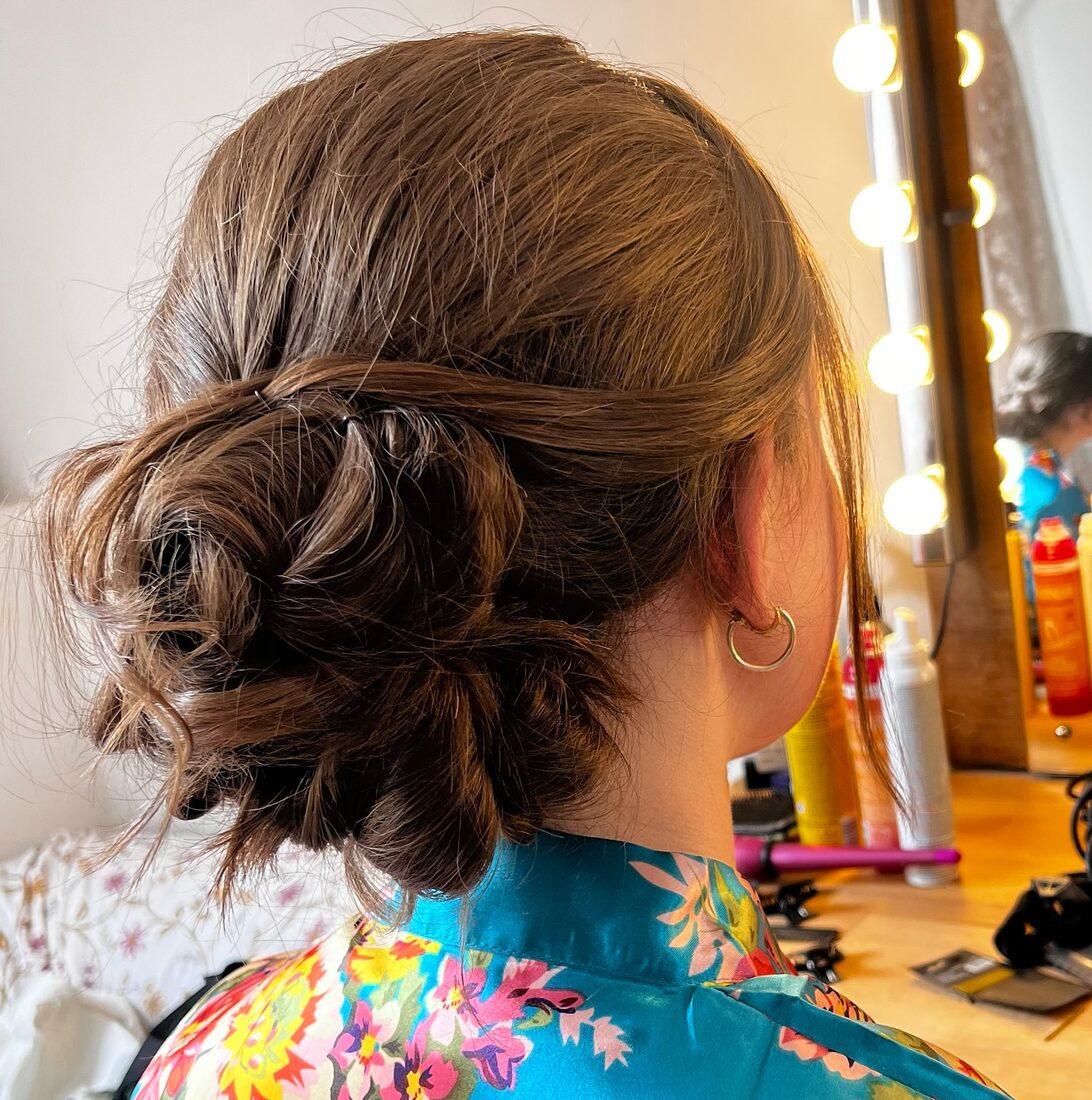 Braided bridal up-do